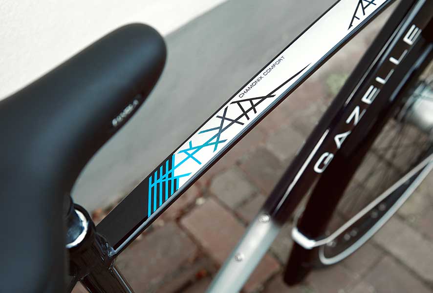 Using lightweight components makes cycling on these Gazelle city bikes far more enjoyable.